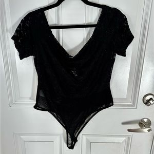 Black lace bodysuit